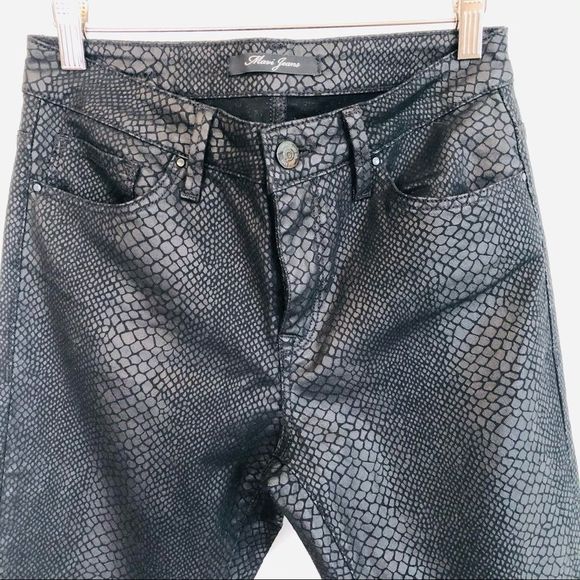 Mavi Pants - 𝅺mavi • snakeskin black skinny jeans